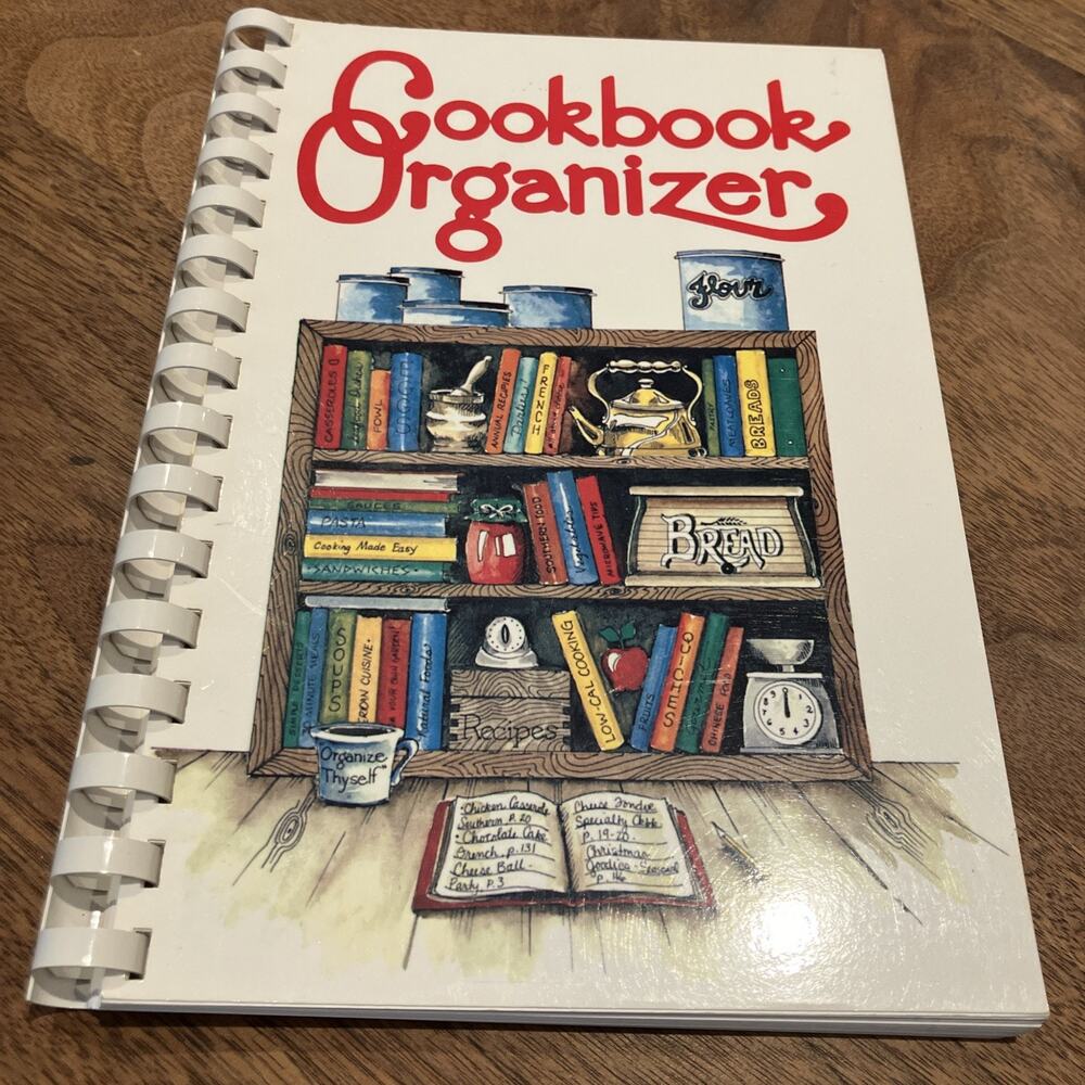 Vintage 1996 COOKBOOK ORGANIZER by Dot Gibson - Mostly Unused VTG‎